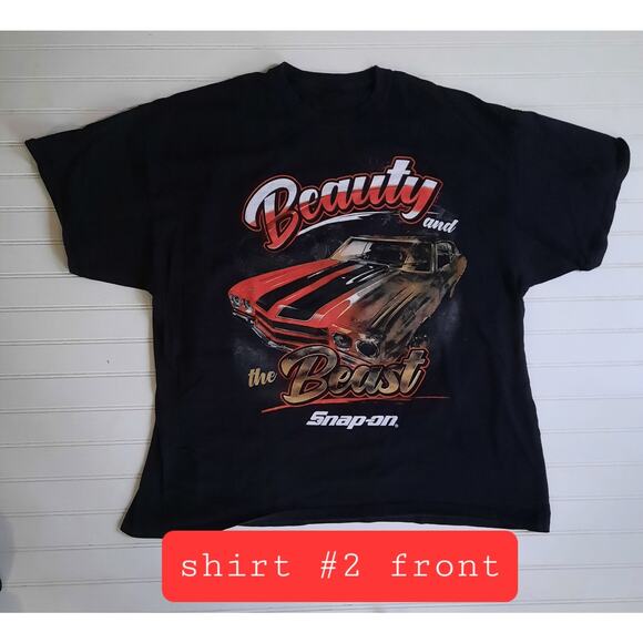 Snap On Tools Apparel Lot 3 T Shirts 1 Beanie XL-XXL Beauty Beast Hotrod Garage - Picture 4 of 10